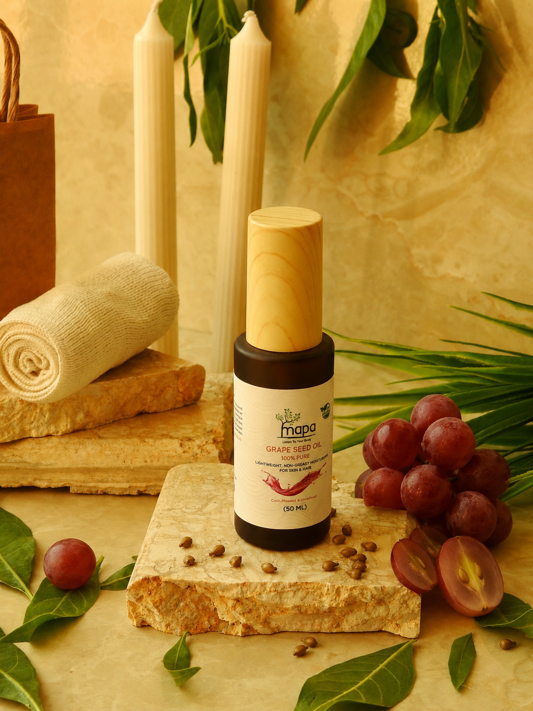 Grapeseed Oil — Lightweight Antioxidant Oil for Oily & Sensitive Skin