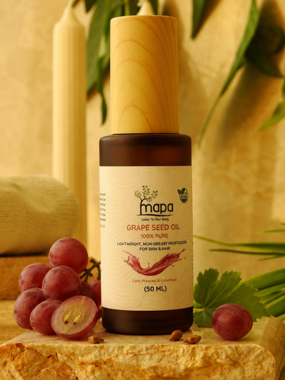 Grapeseed Oil — Lightweight Antioxidant Oil for Oily & Sensitive Skin