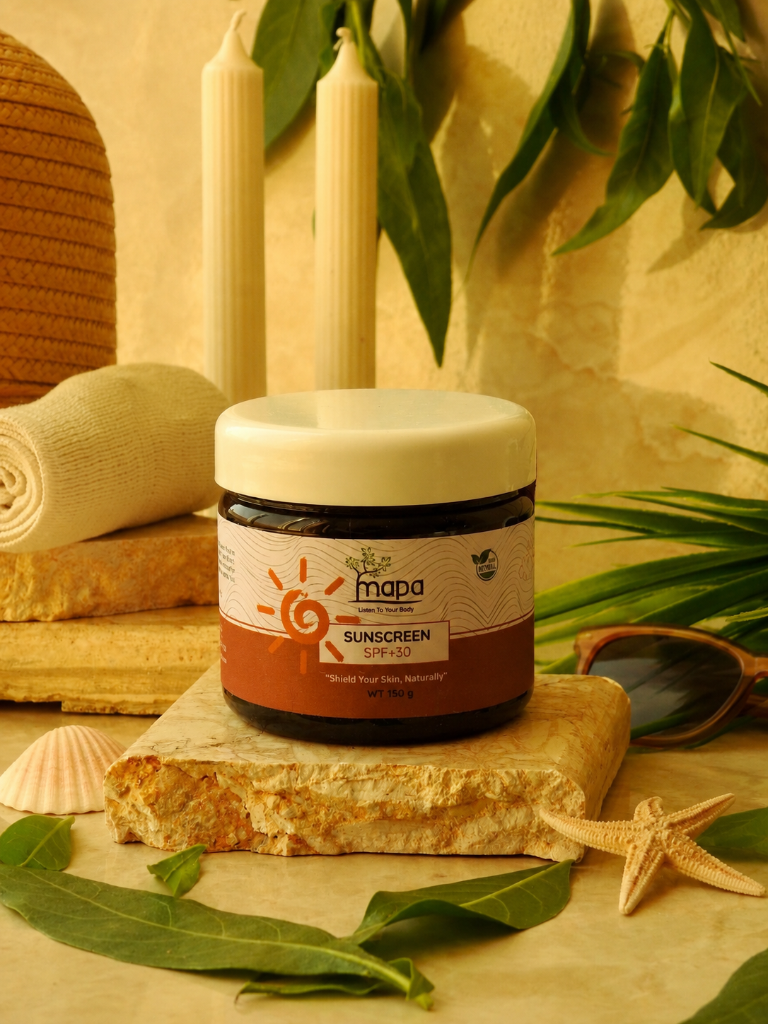 Natural Sunscreen with Thanaka — Broad-Spectrum Sun Protection & Skin Calm